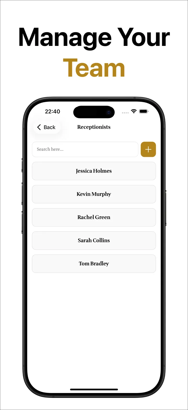 Receptionist team management